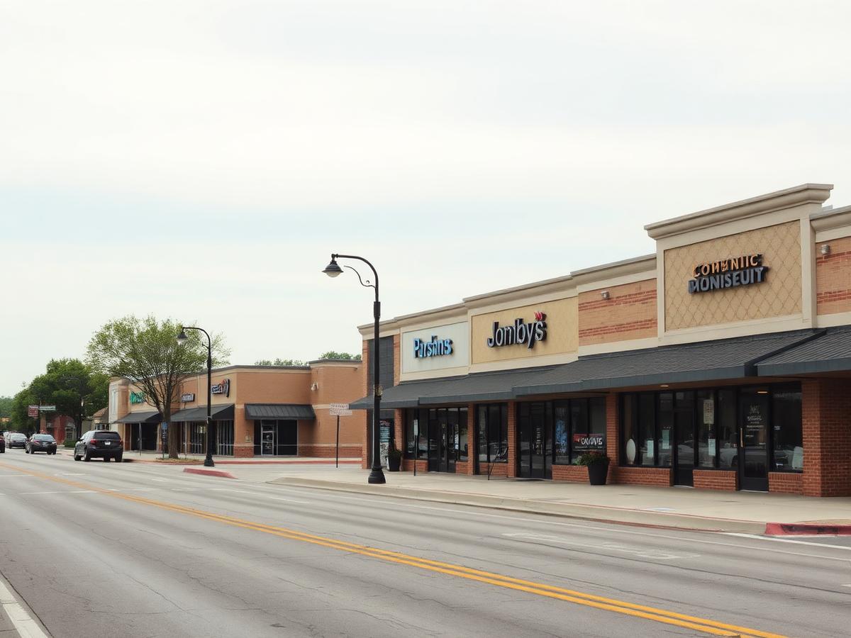 Joplin, Missouri storefront street scene representing cannabis accounting services for far southwest Missouri operators