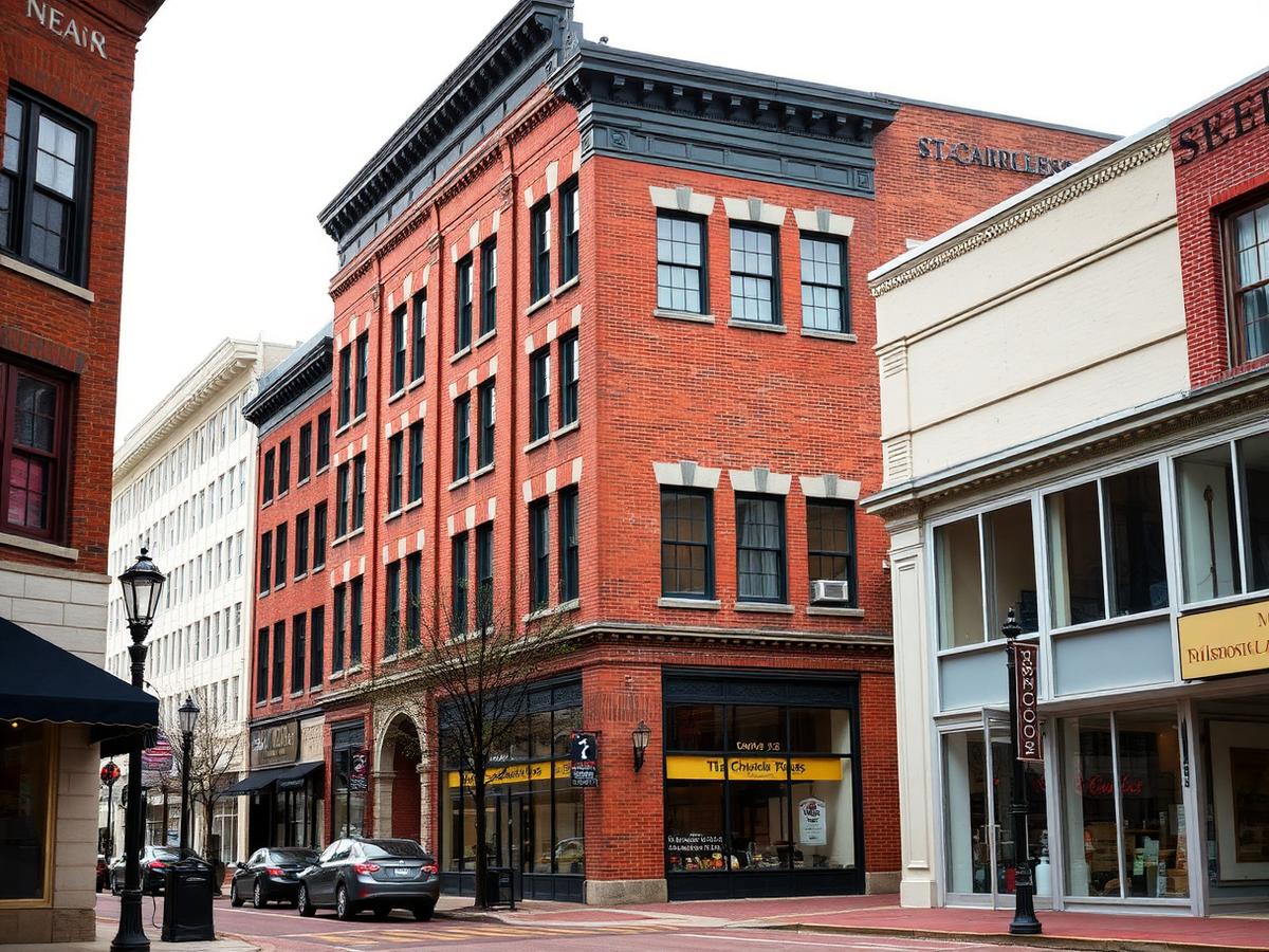 Historic Main Street St. Charles, Missouri representing cannabis accounting services for St. Charles County operators